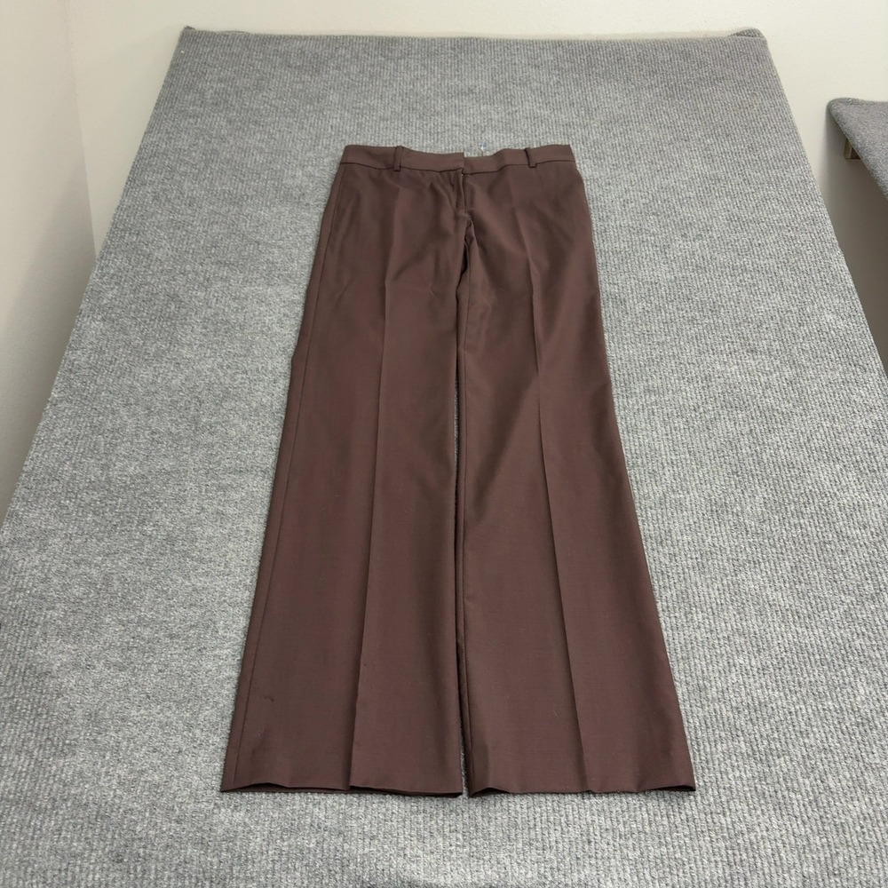 J Crew Pants Womens 6T Brown Wool City Fit Wide Leg Trouser Professional Career